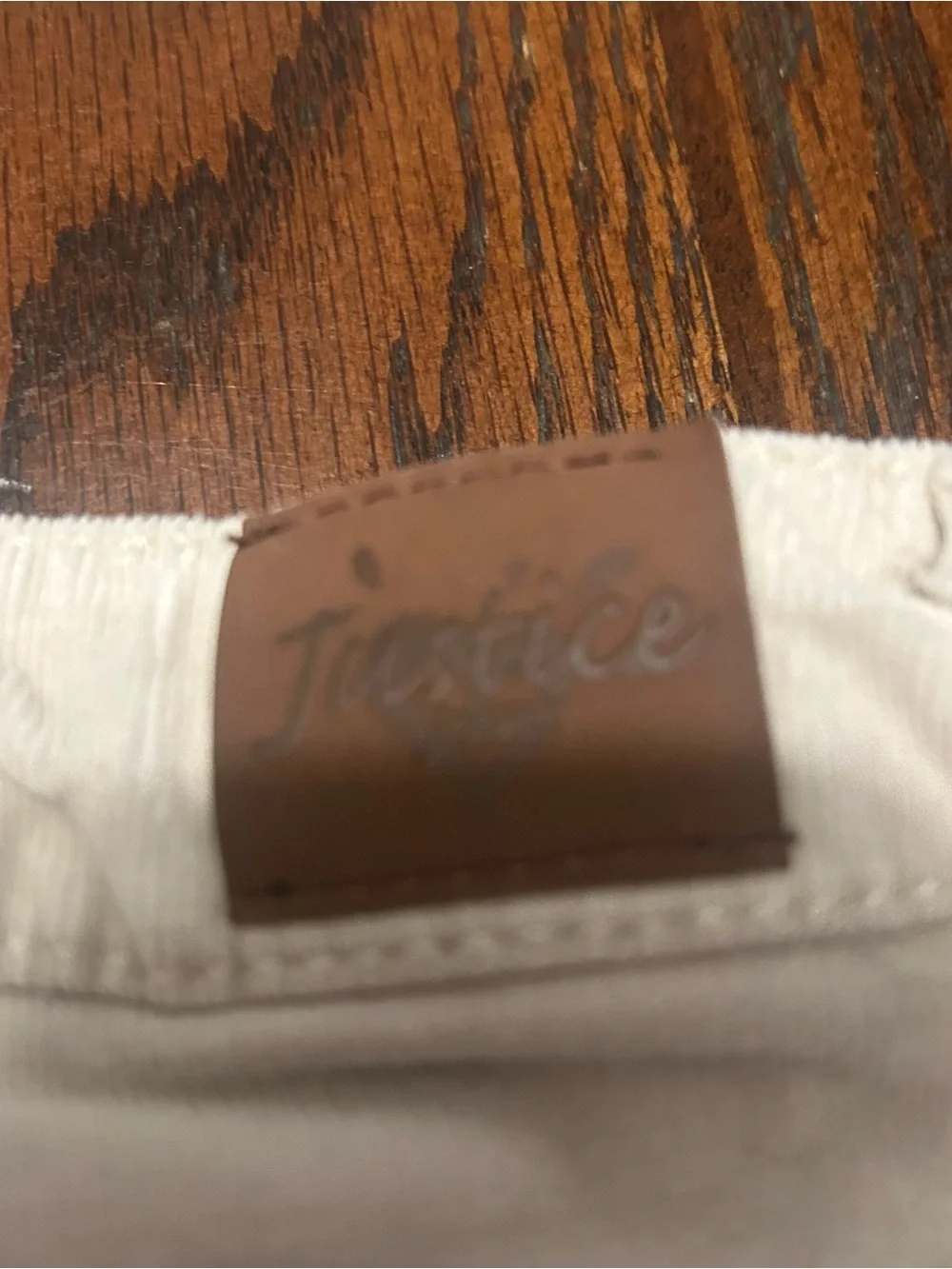Justice Girls Light Cream Skinny Corduroy Pants